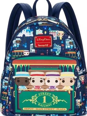 Loungefly Disney Parks Dapper Dans Main Street U.S.A. Mini Backpack